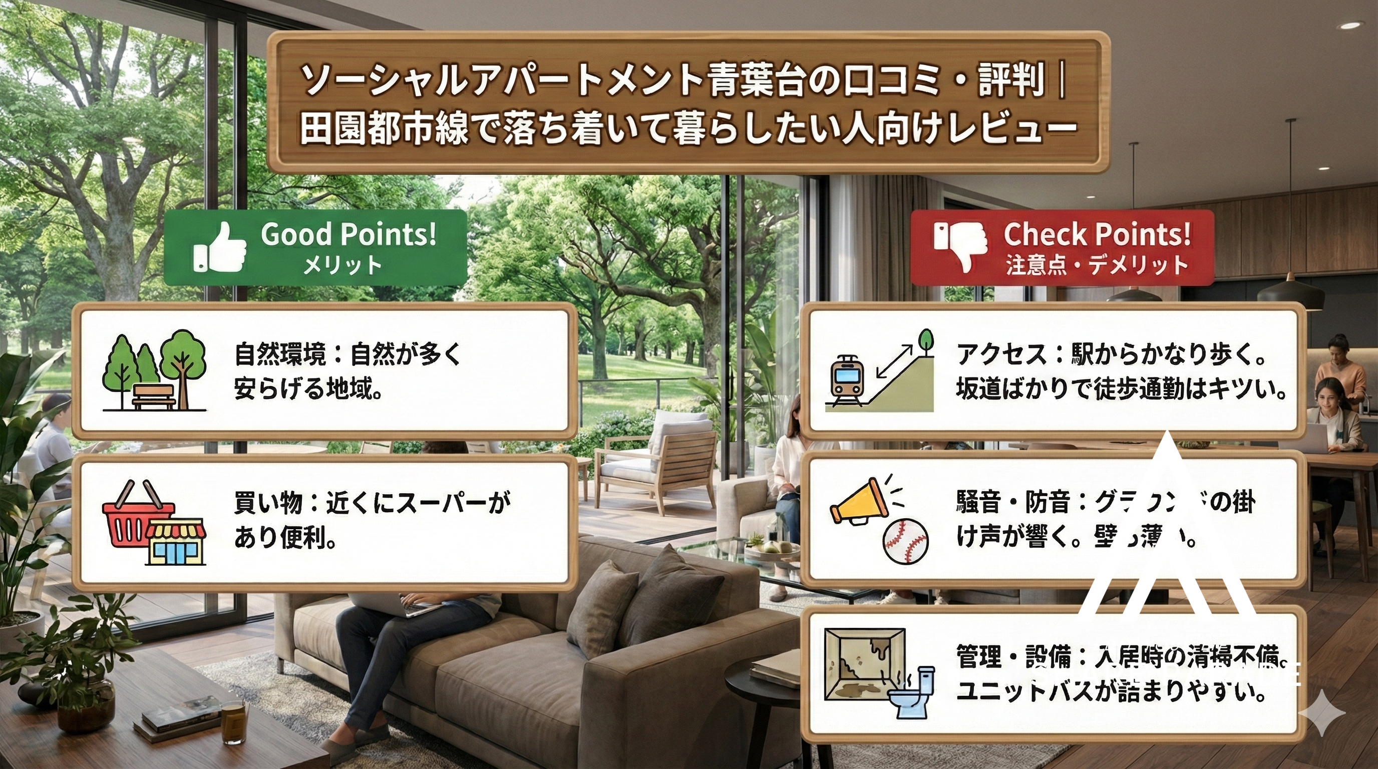 ソーシャルアパートメント青葉台の口コミ・評判｜田園都市線で落ち着いて暮らしたい人向けレビュー
