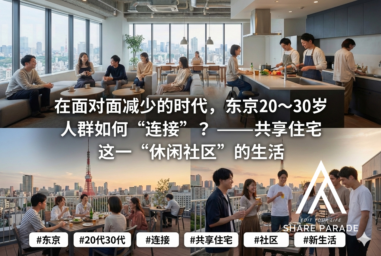 在面对面交流减少的时代，东京的20～30多岁如何保持“连接”？——通过合租屋生活，拥有“轻松的社区”