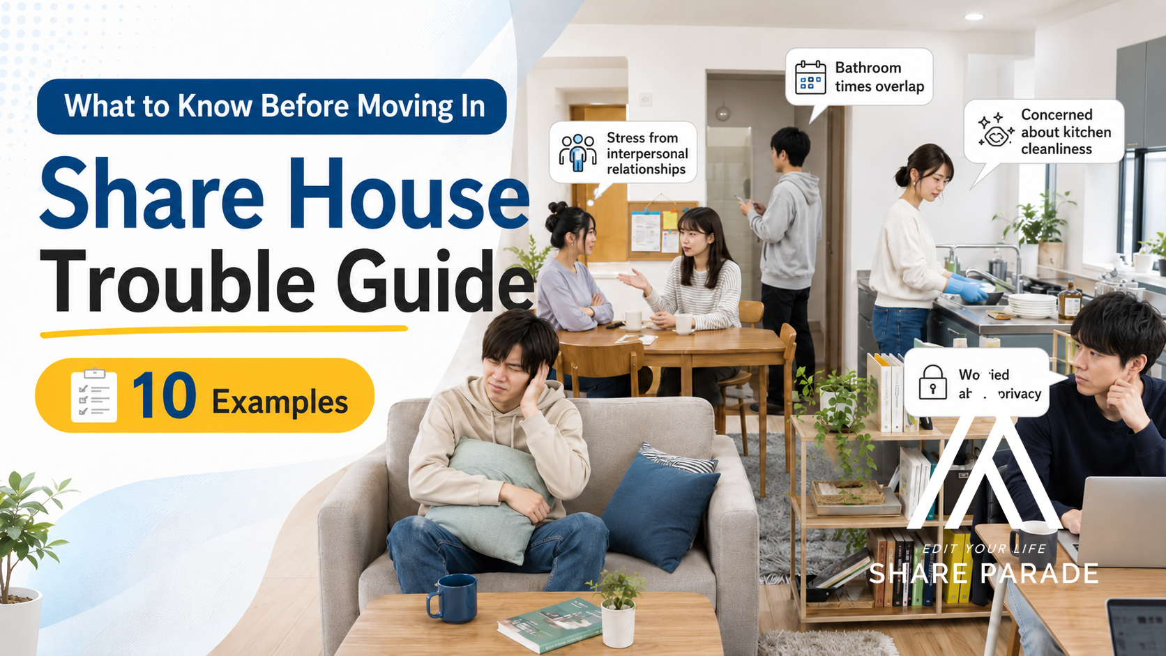 [10 Examples] Share House Trouble Cases and Prevention Tips to Know Before Moving In